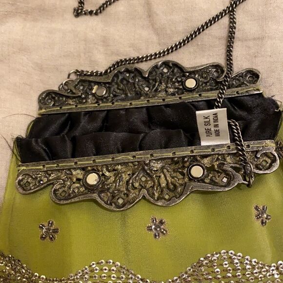 𝅺VINTAGE silk bag/  pouch/wallet in good condition. - Picture 8 of 14